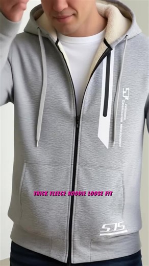 Thick Fleece Hoodie with Drawstring Waist, Ribbed Sleeves & Hem, Loose Fit Letter Embroidery Design, Perfect for Fall Winter Casual Wear #oversizedhoodie #halfziphoodie #rhinestonehoodie #cloudziphoodie #mensworkhoodie #fauxfurhoodie #dachshundhoodie #heatedblankethoodie #unisexsweatsuits #gaplogohoodie