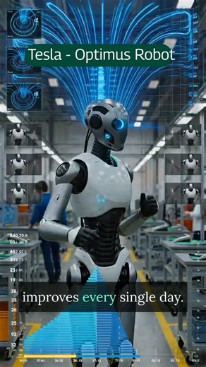 Tesla Optimus Bot - Autonomous AI Neural Network ! #shorts