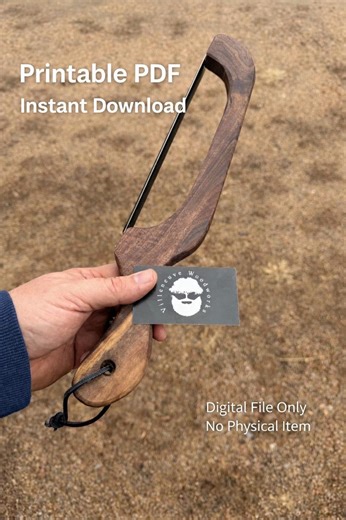 Sourdough Bread Knife Template | Wooden Handle Pattern | DIY Bread Knife Plan | Printable PDF - Etsy