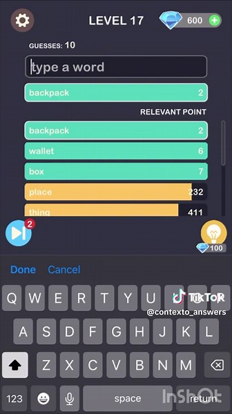 Contexto level 17 #contexto