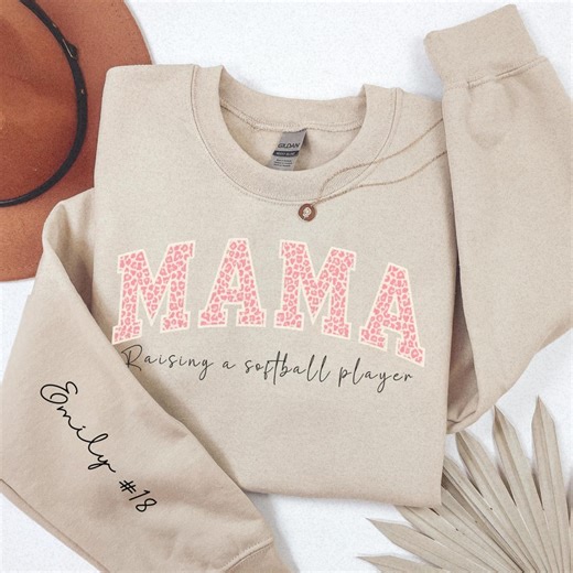 Softball Mom Shirt, Personalized Softball Tee, Custom Name and Number Sleeve, Softball Game Day T Shirt, Softball Mom Gift - Etsy