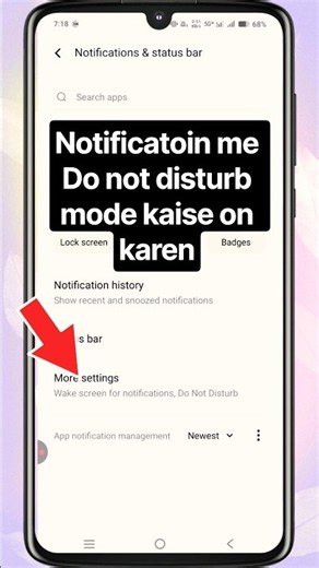 Notification do not disturb mode on , How To On Do Not Disturb Mode In Notification #donotdisturb