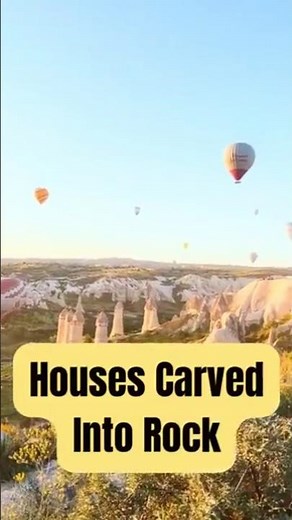 Houses Carved Into Rock | Cappadocia Turkey 🇹🇷