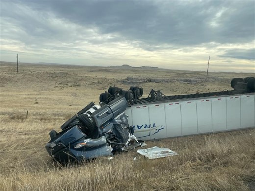 High winds topple trailers on Wyoming highways, closures and warnings in place