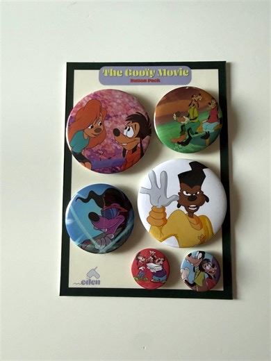 Curated Button Pin Pack - A Goofy Movie (6 Pack) | 90s Disney Nostalgia Pins | Goofy Max Powerline Roxanne | 90s Kid Gift - Etsy