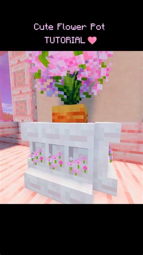 I put these Flower Pots literally everywhere!!🩷#minecraft #cherry #flowerpot