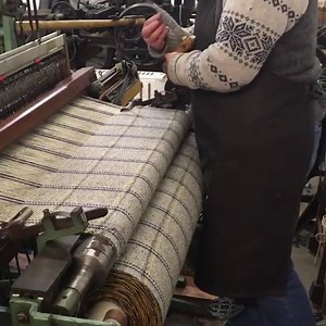 In contrast to power loom, weaving artisan cloth is carried out on a Hattersley semi-automatic foot pedal loom. ⠀ ⠀ Geo. Hattersley & Sons. a Yorkshire company established in the midst of the Industrial Revolution in response to the boom in textile technology, and original inventors of the Dobby. The irony of this, was they later developed the Hattersley Domestic - a foot treadle ‘handloom’ which enabled weavers in remote rural areas to produce commercial quality cloth with their own hands and f