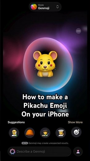 Making a Pikachu Emoji with the new iOS 17s