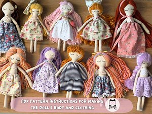Handmade Fabric Doll, Fabric Doll Tutorial, DIY Doll Making, Fabric Handicraft, Handmade Doll Pattern，fabric Doll Pdf，handicraft Tutorial. - Etsy Australia