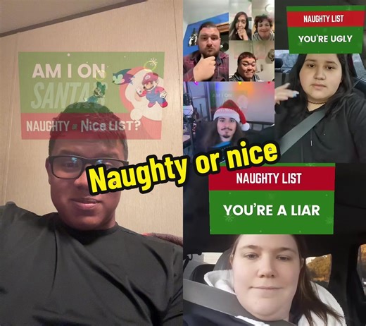 #duet with @Katie💜🖤😎🌙🌌 #Duet @💙Sarah Longoria💙 @🐺OceanWolf🌊 @Cash Curran @naterbugger Naughty or nice? #fypfunny #naughtyornicelist #santaclausiscomingtotown