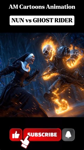 Nun vs Ghost Rider Battle Animated Short #ghostrider #nun #animation