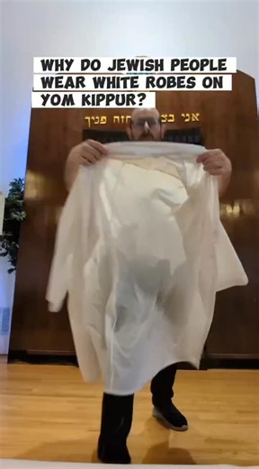 Avrohom Rapoport on Instagram: "On Yom Kippur, many Jews wear a simple white robe called a kittel. Why white? It symbolizes purity and it’s the same garment we’re dressed in after leaving this world. It’s a humbling reminder: we can’t take possessions with us, only the kindness and love we shared. ✨ #YomKippur #JewishWisdom"