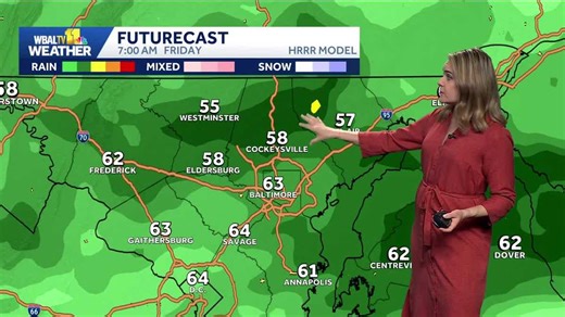 Turning colder Friday night in the Baltimore area