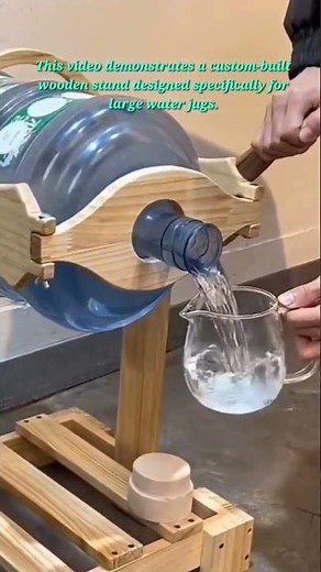 DIY Tilting Wooden Water Dispenser Stand | Easy Pouring Solution #Woodworking #WaterDispenser