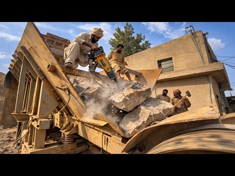 Extreme Crushing Power — Watch Giant Rocks Get Destroyed by Jaw Crusher || #crushingtime