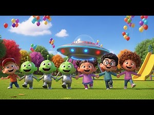 Five Little Men in a Flying Saucer 🛸✨ | Space Nursery Rhyme for Kids | Counting Song