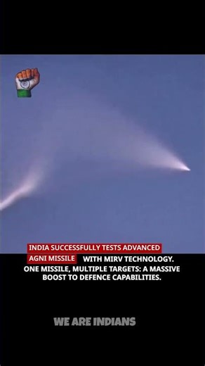 India’s New Power: Agni Missile with MIRV! 🚀#shortsfeed #india