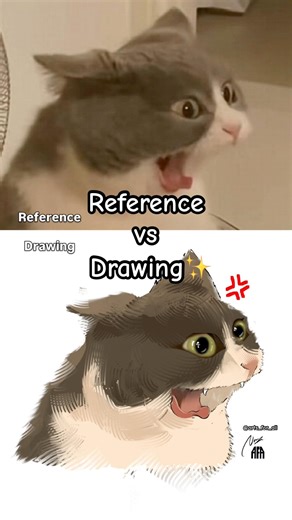 Reference vs Drawing✨ #reference #digitalart #arttrend #shorts