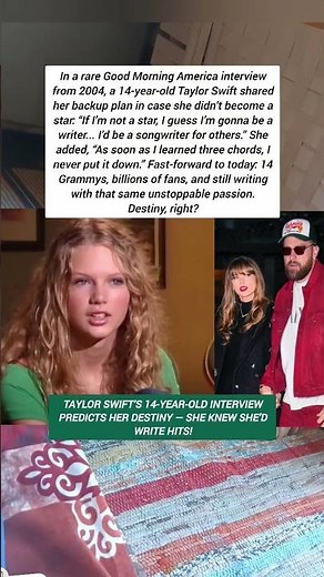 Taylor Swift’s 14-Year-Old Interview Predicts Her Destiny — She Knew She’d Write Hits!#taylorswift