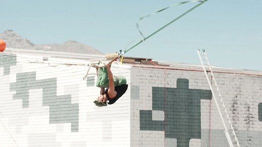 Walking a tightrope: See the world's first Highline World Championships