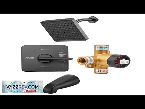 VEVOR Tub and Shower Faucet Set Complete with 6 Inch Rainfall Shower Head