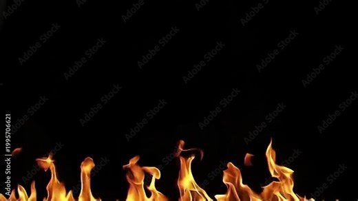 Massive Fire Blast Effect – Real Flame Explosion on Isolated Black Screen for VFX and Green Screen Compositing