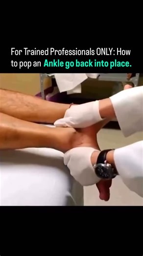 Artificial Intelligence | Nurse AI | Healthcare | Technology on Instagram: "Medical experts warn after a surge of ankle injury clips circulating online viewers are attempting self-adjustments seen on social media. Here’s what really happens when a professional pops an ankle back into place, and what bystanders can safely do before medical help arrives. When someone twists their ankle, the first step is: Stabilization: never force a joint back. Professionals use controlled traction and rotation o