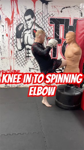 Knee into spinning elbow