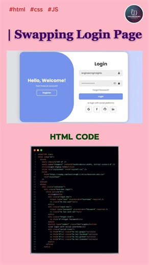 🔥 Swapping Login Page UI | Ultimate Web Design. #coding #motivation #javascript