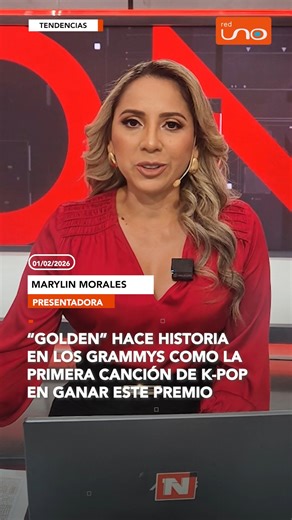 “Golden”, de la banda sonora de KPop Demon Hunters, hizo historia en los #Grammys al ganar el premio a Mejor Canción Escrita para Medios Visuales, convirtiéndose en la primera composición de K-pop en lograr este reconocimiento. ▶️ Más información en www.reduno.com.bo #RedUno #RedUnoDigital #Bolivia #Notivision | Red Uno de Bolivia