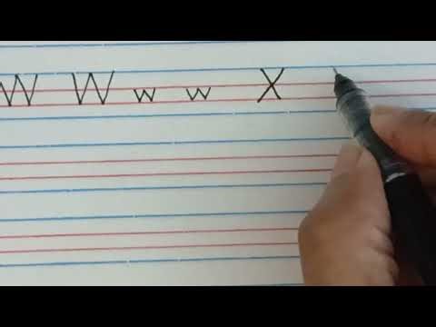 Script Handwriting Letters Ww and Xx. #scripthandwriting #handwritingskills #handwriting