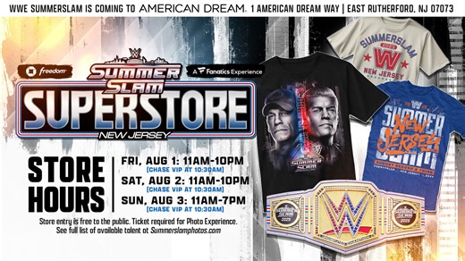 WWE Announces Launch Of WWE SummerSlam Superstore In New Jersey