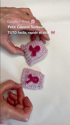 Un petit geste pour Octobre Rose 🎀 – tuto tricot facile et rapide