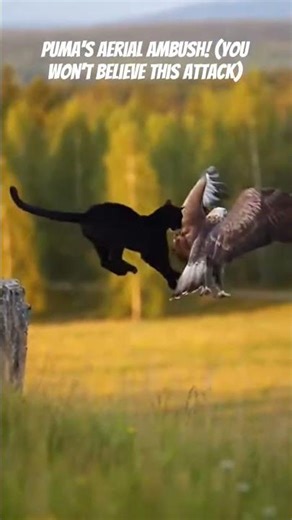 Puma's Aerial Ambush! (You Won't Believe This Attack) #puma #wildlife #animals