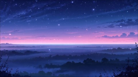 Dreamy Anime Night Sky Animated Background Loop 60FPS HD Starry Night Clouds Stars for Stream Youtube Twitch Zoom Vtuber Background - Etsy