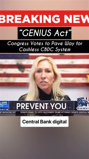 SHAUN FREDERICKSON on Instagram: "‼️BREAKING!🚨 Congress’s FIRST-EVER vote laying infrastructure for a digital dollar, a move that could fundamentally shift how money works in the U.S.—bridging private stablecoins and a potential government-run digital currency. House is poised to vote on the “GENIUS Act” —legislation aimed at regulating stablecoins and implicitly clearing the path toward a central bank digital currency (CBDC) framework #breaking #congress"