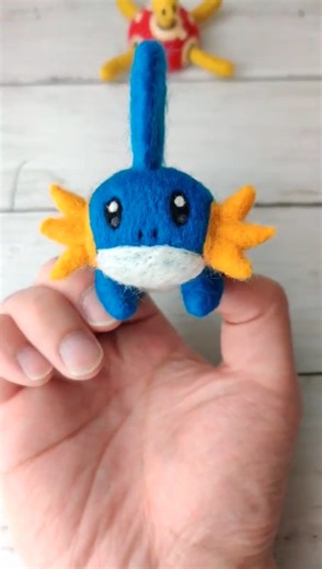 Mudkip Pokémon ASMR wool art relaxation session