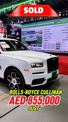 Rolls Royce Cullinan Black Badge 2022 sold at just AED 855,000 to one of our valued customers🚨✨ Bid Smart - Buy Affordable 🚘 At Gulf Cars Auction, we believe in providing top quality services with fair bidding & big wins💥 🎁 Special Weekly Highlights: ✅ Free Gifts for Car Buyers 🥤 Snacks & Refreshments for All Visitors 🚘 Clean Title & Auction-Ready Vehicles Come early, inspect the cars & enjoy a seamless auction experience like never before. 📍Location: Emirates Industrial City, Al Sajjaa, 