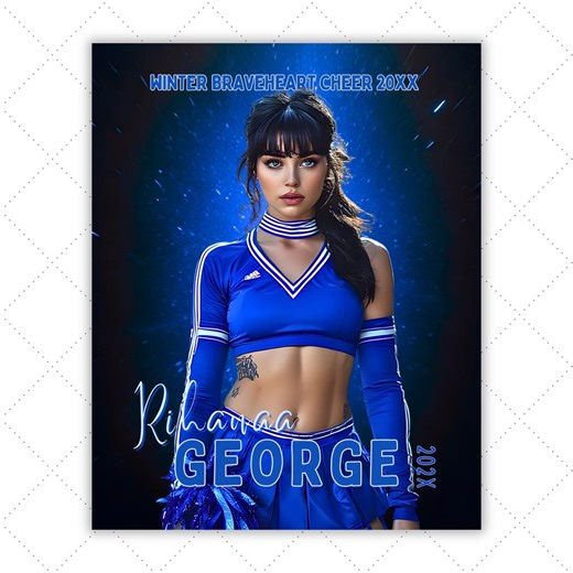 Cheerleader Senior Team Poster, Editable Canva Template (digital Download) - Etsy