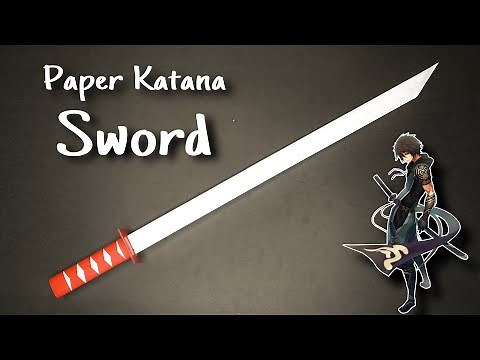 Katana sword making from paper craft | how to make a paper katana sword | anime | paper sword |
