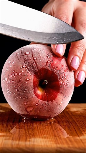 “Frozen Apple Satisfying Slice 🍎 | Ultra Realistic ASMR”