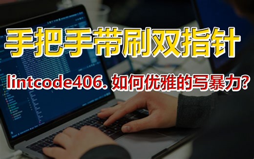 #手把手带刷双指针# lintcode406. 如何优雅的写暴力？