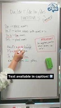 Part 2 of Partitive Articles (du/de l'/de la/des) EXPLAINED 🇫🇷