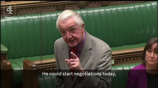 "Wipe that smirk off his face!" Health Secretary Jeremy Hunt is criticised by Dennis Skinner MP in the House of Commons ahead of tomorrow's junior doctors strike. | Channel 4 News