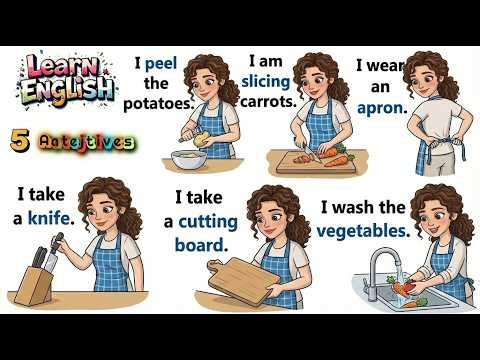 100 English Cooking Sentences | Learn Daily Kitchen English with Kids | English Speaking