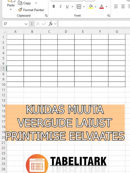 Kuidas Excelis printimise eelvaates muuta veergude laiust