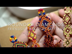 Rounded Diamonds Friendship Bracelet/Keychain Tutorial- HappyKittyCrafts