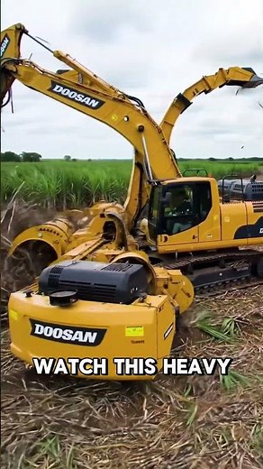 Watch this heavy machinery do its work in the fields!