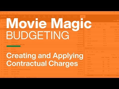 Movie Magic Budgeting - Creating and Applying Contractual Charges