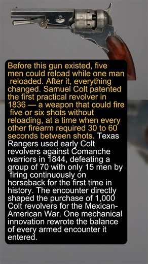The Colt Revolver Changed the American West Because It Let One Man Beat Five #weaponhistory